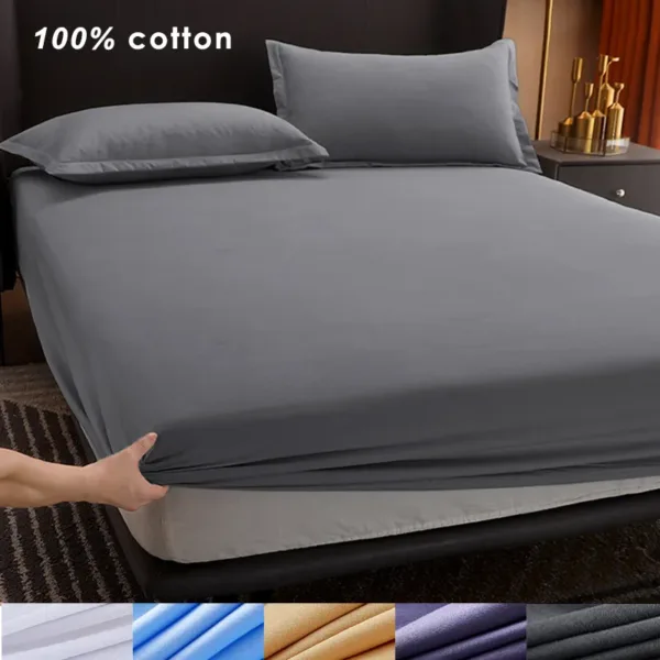 Soft and luxurious cotton sheet sets in various colors for a cozy bedroom retreat.